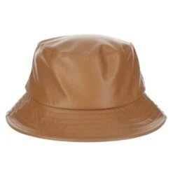 Scala Roderick Vegan Leather Bucket Hat -Hat Shop h lw754 toast 1a