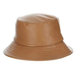 Scala Roderick Vegan Leather Bucket Hat -Hat Shop h lw754 toast 2a