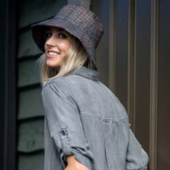 Morelia - Scala Wool Blend Bucket Hat -Hat Shop h lw758 blk 3a