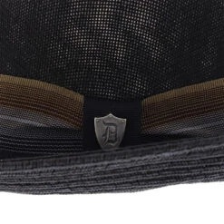 Backstage - Dorfman Pacific Toyo Straw Fedora Hat -Hat Shop h ms433os black 5