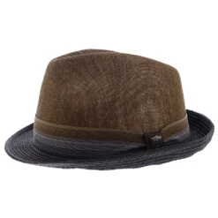 Backstage - Dorfman Pacific Toyo Straw Fedora Hat -Hat Shop h ms433os brown 2