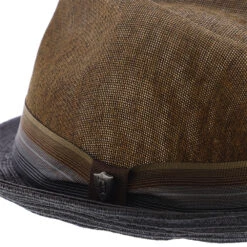 Backstage - Dorfman Pacific Toyo Straw Fedora Hat -Hat Shop h ms433os brown 4