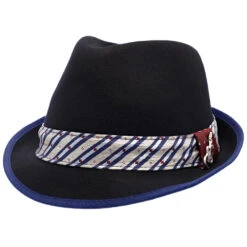 Notes - Santana Wool Felt Fedora Hat -Hat Shop h san372 blk 0a ec38c958 e5fe 4722 9549 db6994fadc75