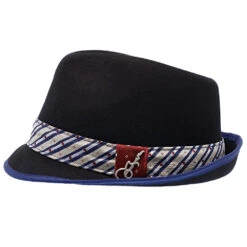 Notes - Santana Wool Felt Fedora Hat -Hat Shop h san372 blk 3a