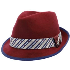 Notes - Santana Wool Felt Fedora Hat -Hat Shop h san372 burg 1a