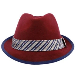 Notes - Santana Wool Felt Fedora Hat -Hat Shop h san372 burg 2a