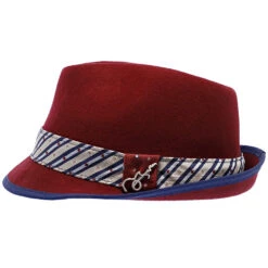 Notes - Santana Wool Felt Fedora Hat -Hat Shop h san372 burg 3a