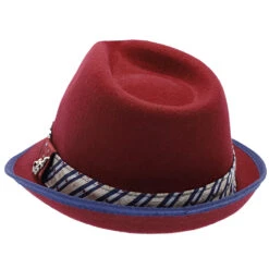 Notes - Santana Wool Felt Fedora Hat -Hat Shop h san372 burg 6a