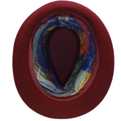 Notes - Santana Wool Felt Fedora Hat -Hat Shop h san372 burg 7a