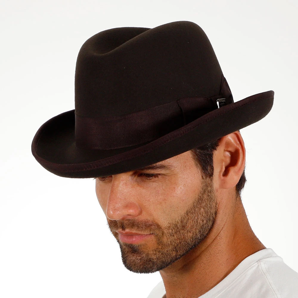 Valerio - Stacy Adams Royal Wool Felt Homburg Hat 12 Valerio - Stacy Adams Royal Wool Felt Homburg Hat - Image 12
