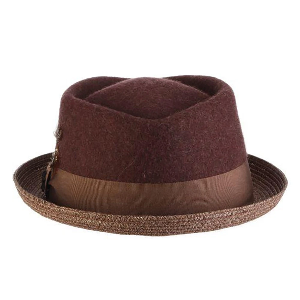Century - Stacy Adams Wool Felt Fedora Hat With Paper Braid Brim 3 Century - Stacy Adams Wool Felt Fedora Hat With Paper Braid Brim - Image 3