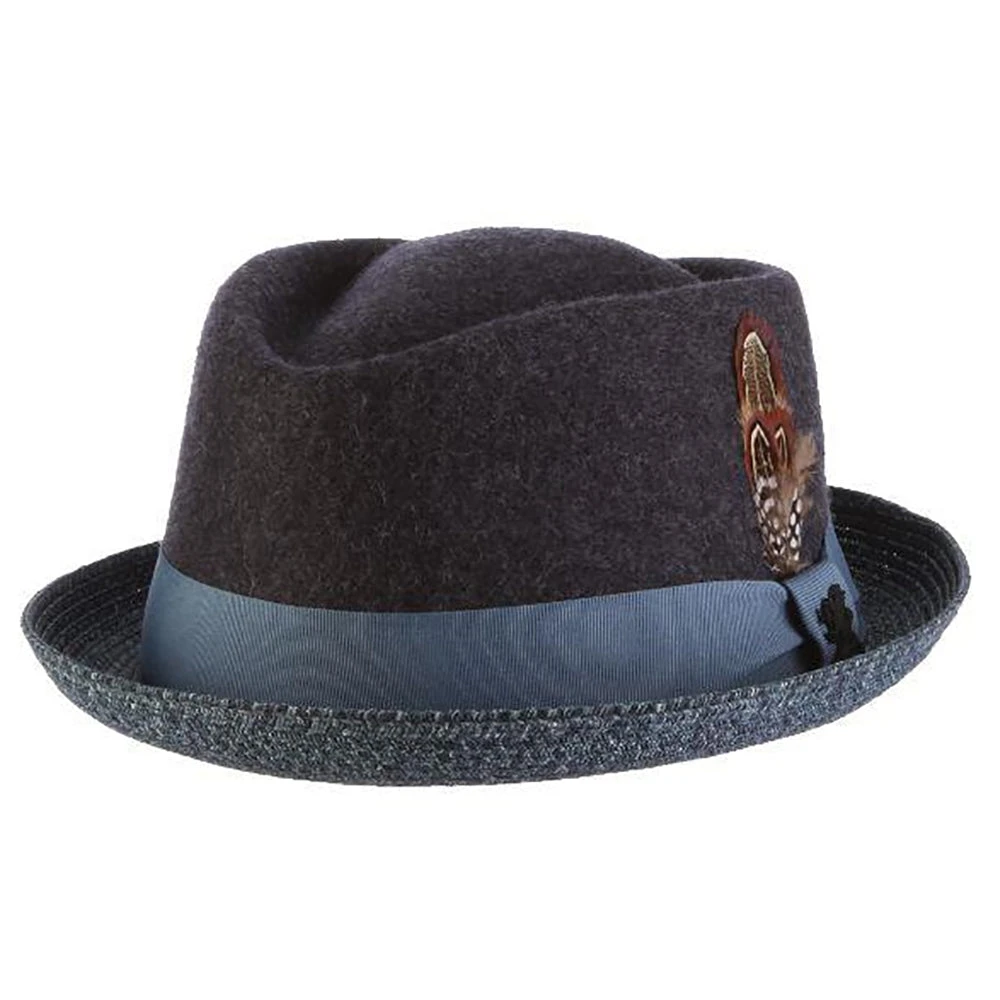 Century - Stacy Adams Wool Felt Fedora Hat With Paper Braid Brim 10 Century - Stacy Adams Wool Felt Fedora Hat With Paper Braid Brim - Image 10