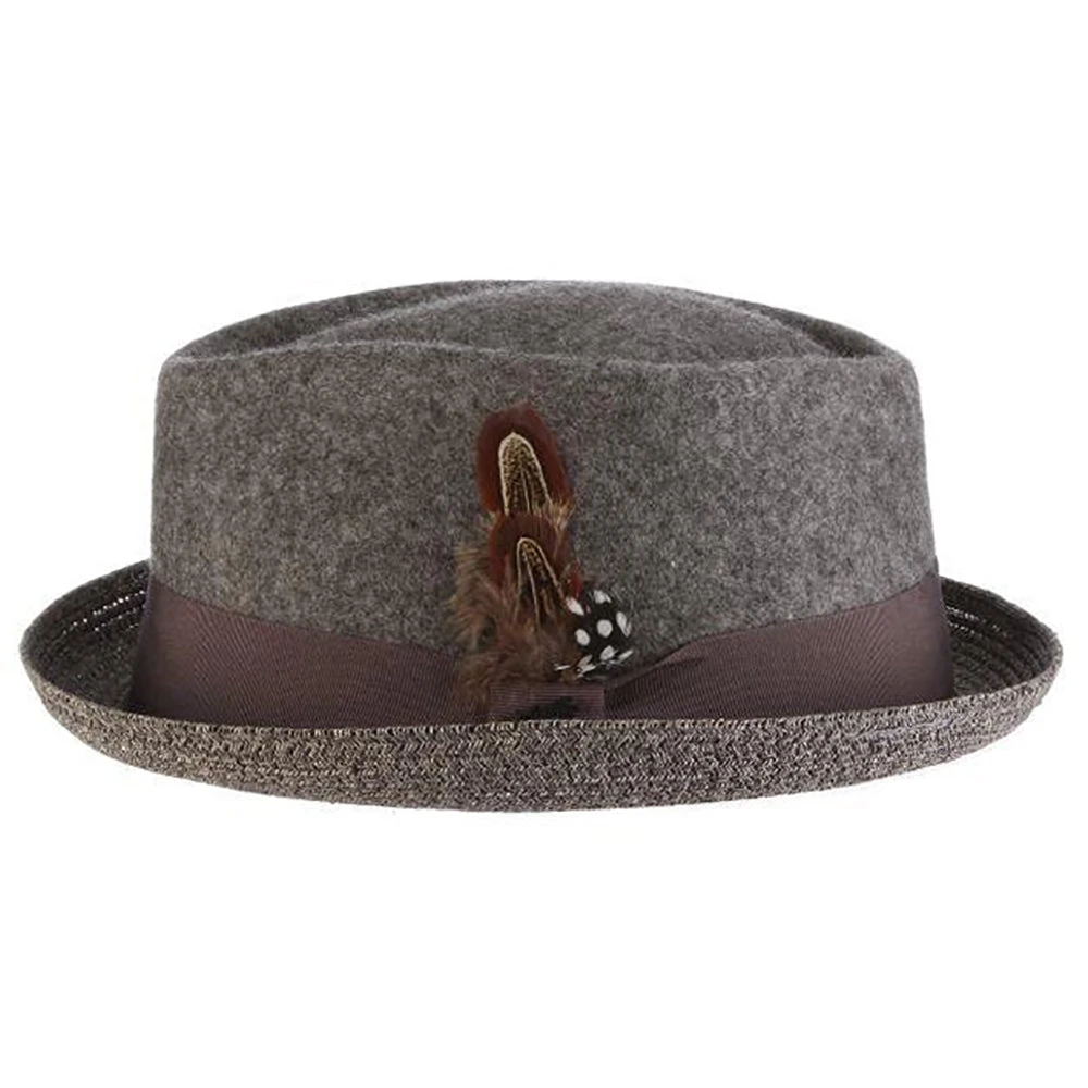 Century - Stacy Adams Wool Felt Fedora Hat With Paper Braid Brim 8 Century - Stacy Adams Wool Felt Fedora Hat With Paper Braid Brim - Image 8