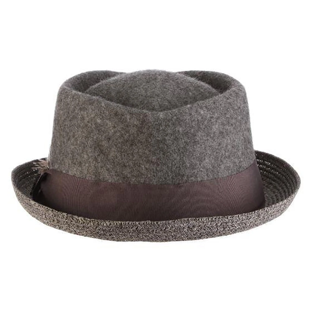 Century - Stacy Adams Wool Felt Fedora Hat With Paper Braid Brim 7 Century - Stacy Adams Wool Felt Fedora Hat With Paper Braid Brim - Image 7