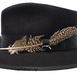 Whippet Distressed - Stetson Fur Felt Fedora Hat -Hat Shop h tf65wib blk 5a