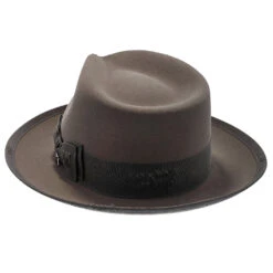 Whippet Distressed - Stetson Fur Felt Fedora Hat -Hat Shop h tf65wib caribou 6a