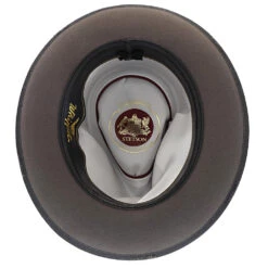 Whippet Distressed - Stetson Fur Felt Fedora Hat -Hat Shop h tf65wib caribou 7a