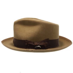 Whippet Distressed - Stetson Fur Felt Fedora Hat -Hat Shop h tf65wib tawny 4a