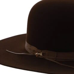 Smith - Stetson Fur Felt Open Crown Western Hat -Hat Shop h tfsmith chocolate 4