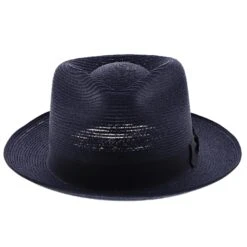 Inwood - Stetson Hemp Fedora Hat - TSINWDB 32 Inwood - Stetson Hemp Fedora Hat - TSINWDB -Hat Shop h tsinwdb navy 1