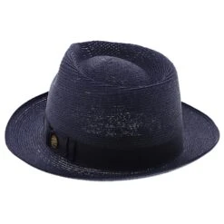 Inwood - Stetson Hemp Fedora Hat - TSINWDB 34 Inwood - Stetson Hemp Fedora Hat - TSINWDB -Hat Shop h tsinwdb navy 3