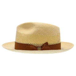 Brentwood - Stetson Shantung Straw Fedora Hat -Hat Shop h tsmoor nat 2a
