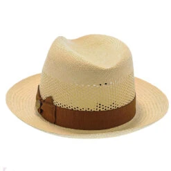 Brentwood - Stetson Shantung Straw Fedora Hat -Hat Shop h tsmoor nat 5a