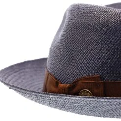 Brentwood - Stetson Shantung Straw Fedora Hat -Hat Shop h tsmoor navy 5a