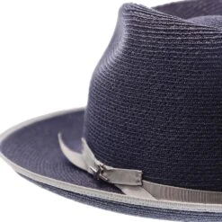 Stratoliner (Special Edition) - Stetson Hemp Straw Fedora Hat -Hat Shop h tssestb navy 4a