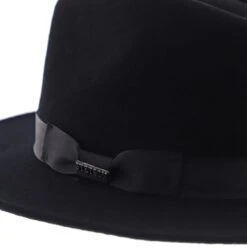 Markham - Stetson Crushable Wool Felt Fedora Hat 24 Markham - Stetson Crushable Wool Felt Fedora Hat -Hat Shop h twmrkm black 3