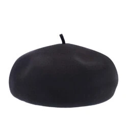 Simone - Stetson Wool Beret Hat -Hat Shop h twsme blk 1a