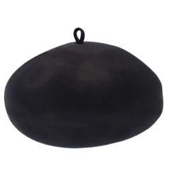 Simone - Stetson Wool Beret Hat -Hat Shop h twsme blk 4a
