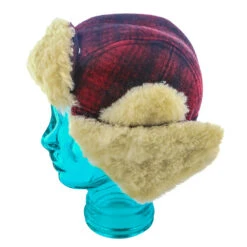 Reykjavk - Woolrich W9416 Aviator Red & Black Plaid Wool Blend Trapper Hat 30 Reykjavk - Woolrich W9416 Aviator Red & Black Plaid Wool Blend Trapper Hat -Hat Shop h w9416 red blk 1a