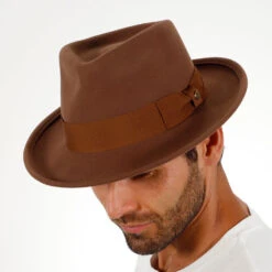 Capital - Walrus Crushable Hat Wool Felt Fedora - H7000 -Hat Shop h7000 pecan 2