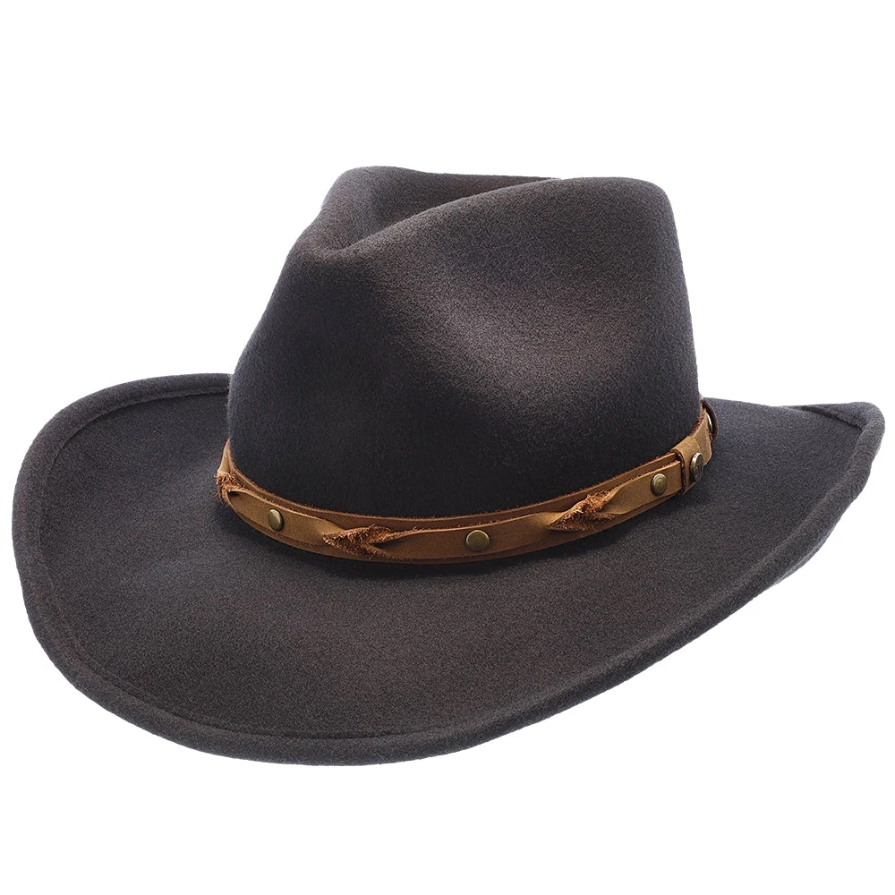 Shetland - Walrus Hats Dark Brown Wool Felt Cowboy Hat - H7013 2 Shetland - Walrus Hats Dark Brown Wool Felt Cowboy Hat - H7013 - Image 2