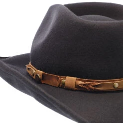 Shetland - Walrus Hats Dark Brown Wool Felt Cowboy Hat - H7013 39 Shetland - Walrus Hats Dark Brown Wool Felt Cowboy Hat - H7013 -Hat Shop h7013 blk 3a