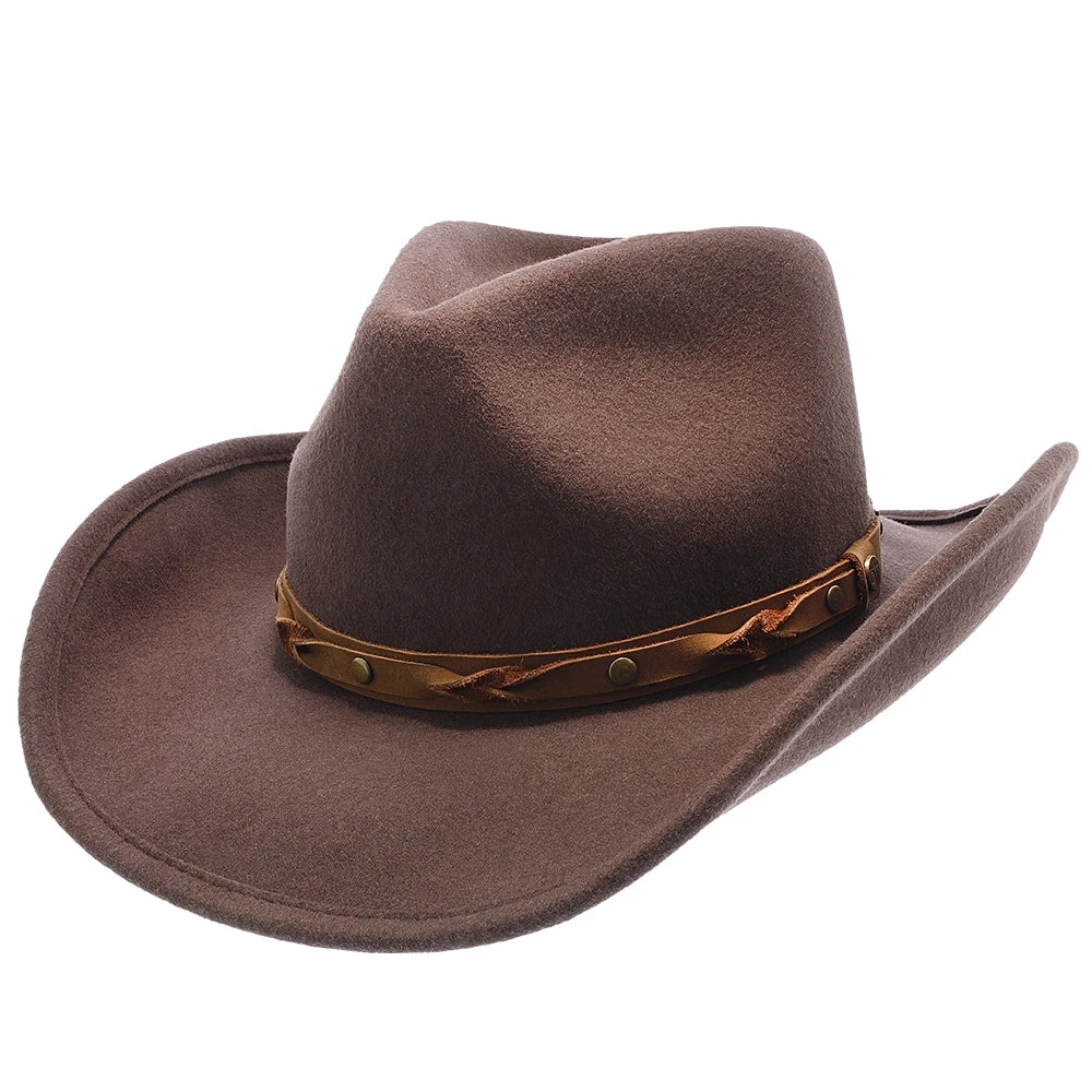 Shetland - Walrus Hats Dark Brown Wool Felt Cowboy Hat - H7013 1 Shetland - Walrus Hats Dark Brown Wool Felt Cowboy Hat - H7013