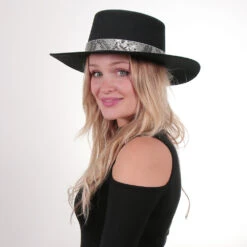 Serpentine - Walrus Hats Wool Felt Bolero Hat 25 Serpentine - Walrus Hats Wool Felt Bolero Hat -Hat Shop h7026 blk 4