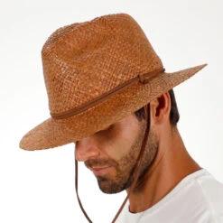 Grand Turk - Scala 100% Raffia Straw Fedora Hat -Hat Shop hsdsmr212 brn 2