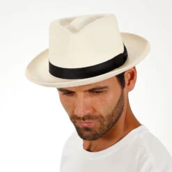 Retro Panama - Stetson Genuine Panama Fedora Hat - TSRTRO -Hat Shop htsrtro nat 3