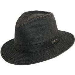 Adventurer - Authentic Dark Brown Weathered Cotton Indiana Jones Fedora Hat - IJ21