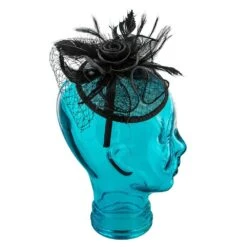 Jeanne Simmons Rose Black Sinamay Fascinator Hat -Hat Shop jeanne simmons fascinator black one size fits most rose jeanne simmons black sinamay fascinator hat 4435 hat 16711163019404