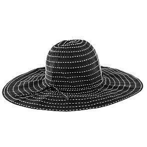 Jeanne Simmons Prima Donna Ribbon Polyester Wide Brim Hat 1 Jeanne Simmons Prima Donna Ribbon Polyester Wide Brim Hat