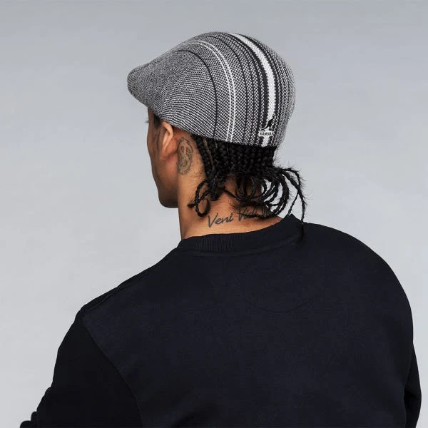 Kangol Birds Eye Stripe 507 Cotton Flat Cap 5 Kangol Birds Eye Stripe 507 Cotton Flat Cap - Image 5