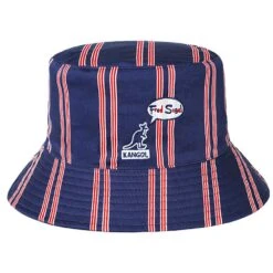 Kangol Fred Segal Tricolor Navy Stripe Reversible Cotton Bucket Hat -Hat Shop kangol bucket fred segal kangol tricolor navy stripe rev bucket hat 16524793446540