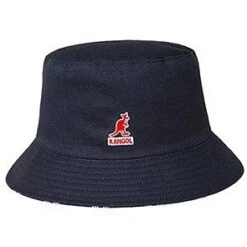 Kangol Fred Segal Tricolor Navy Stripe Reversible Cotton Bucket Hat -Hat Shop kangol bucket navy large fred segal kangol tricolor navy stripe rev bucket hat 16556583026828