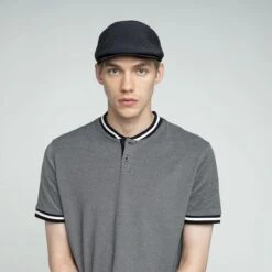 Kangol Neo Geo Polyester Flat Cap -Hat Shop kangol neo geo black 1