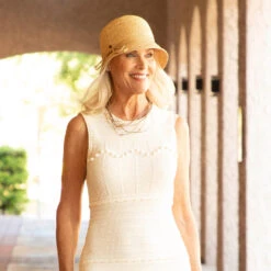 Bella - Walrus Hats Raffia Cloche Hat - H7015 -Hat Shop mg 1236