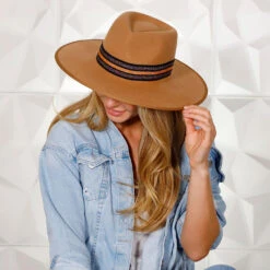 Walrus Hats Castle Brown W/ Festival Bands Wool Fedora Hat 28 Walrus Hats Castle Brown W/ Festival Bands Wool Fedora Hat -Hat Shop mg 9065