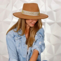 Walrus Hats Castle Brown W/ Festival Bands Wool Fedora Hat 26 Walrus Hats Castle Brown W/ Festival Bands Wool Fedora Hat -Hat Shop mg 9078